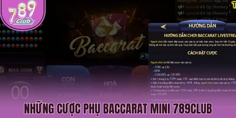 Cược phụ Baccarat mini 789Club